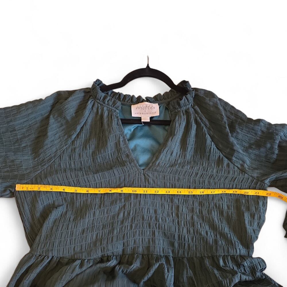 Anthropologie Mare Mare Green Anne Tiered Dress Size large - Picture 4 of 7